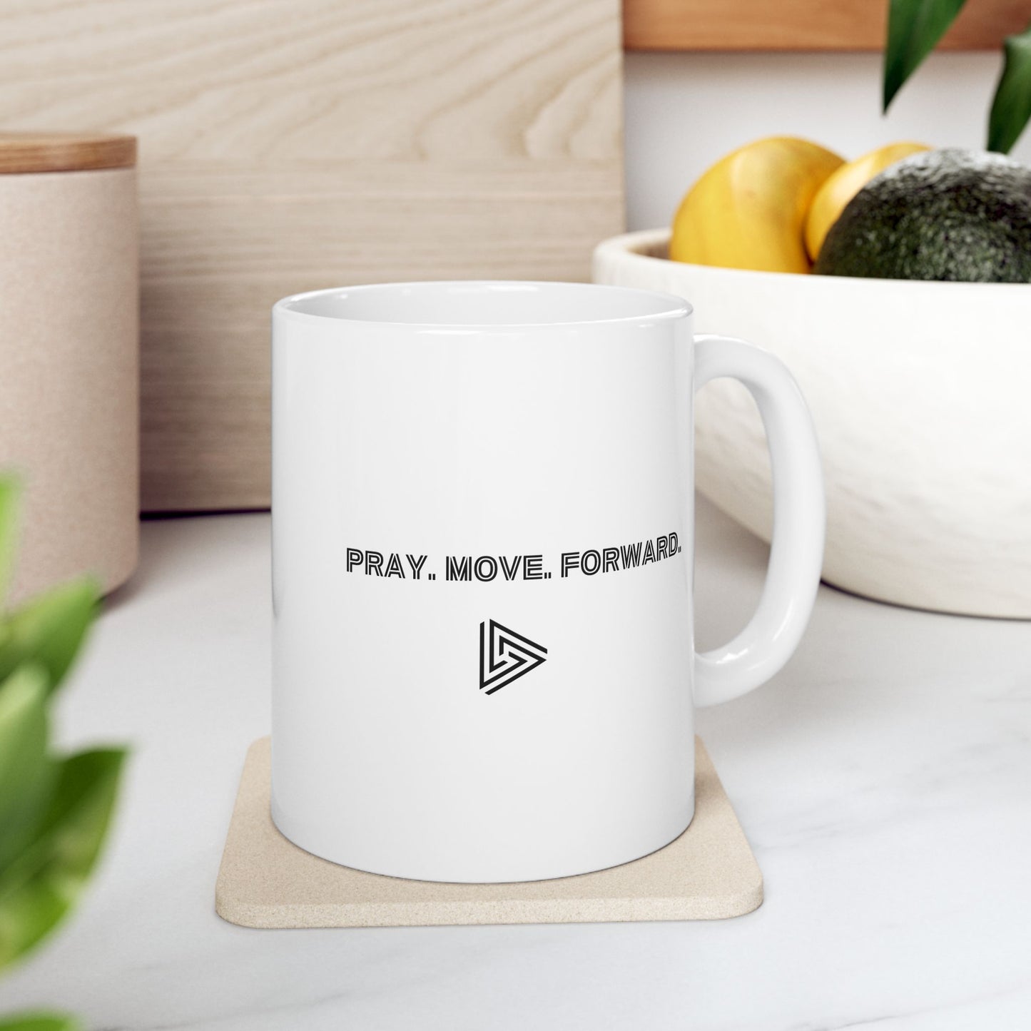 Pray Move Forward (Amb) Ceramic Mug, (11oz, 15oz)