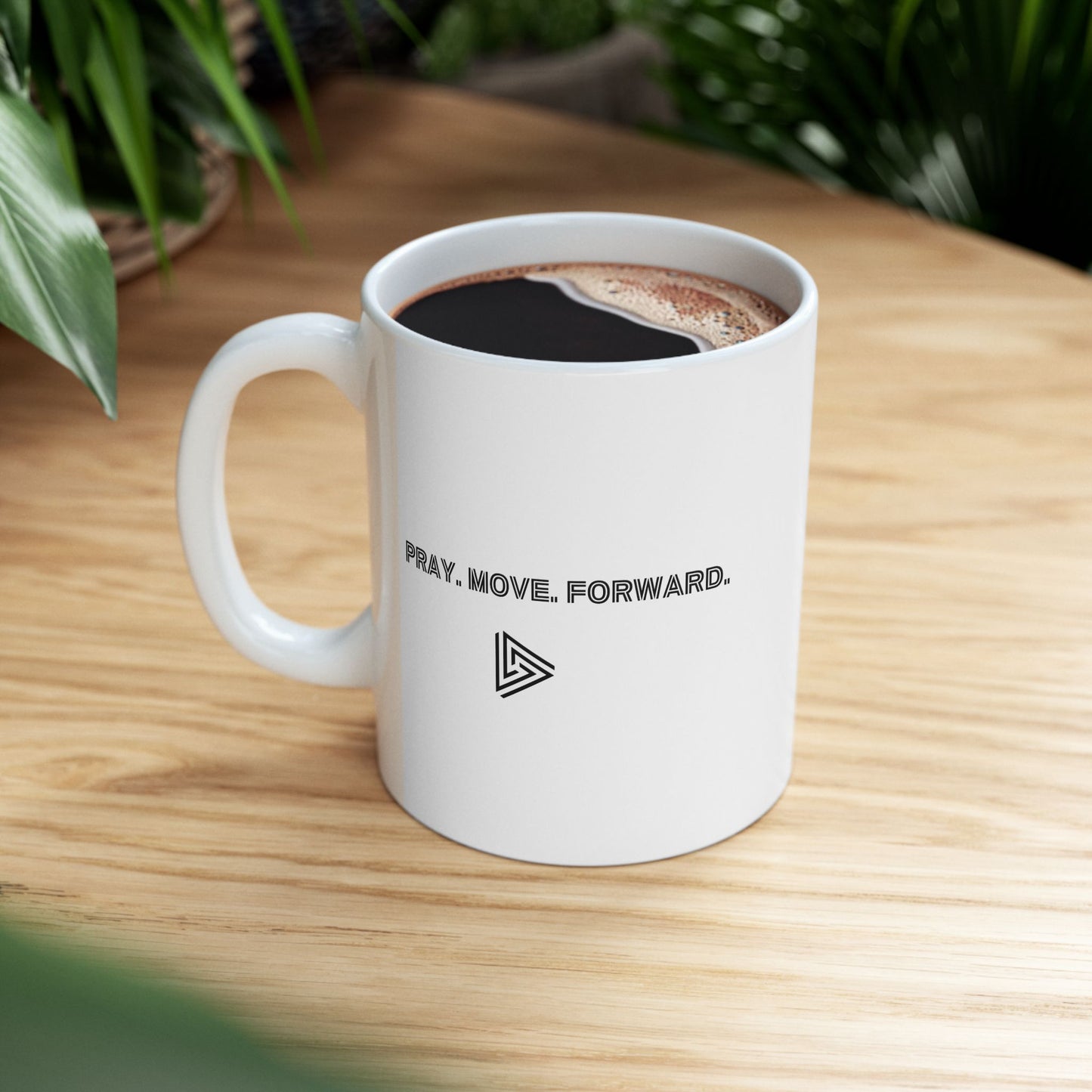 Pray Move Forward (Amb) Ceramic Mug, (11oz, 15oz)