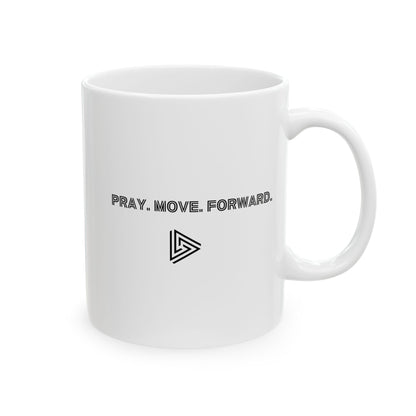 Pray Move Forward (Amb) Ceramic Mug, (11oz, 15oz)